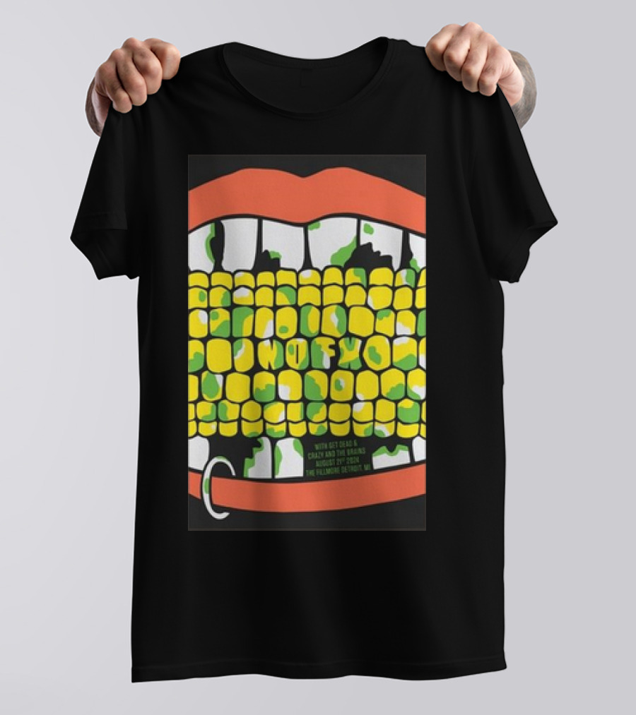 NOFX Final Tour The Fillmore Detroit MI August 21 2024 With Get Dead Codefendants T-Shirt