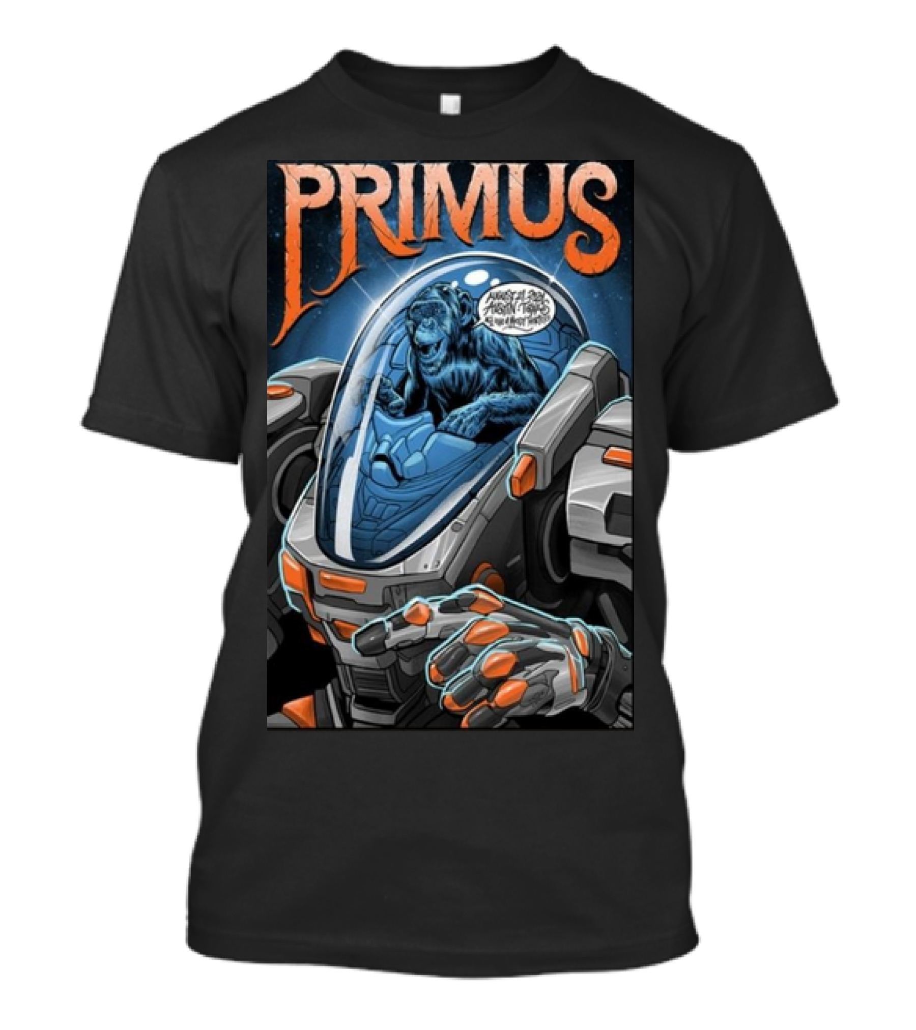 Primus Austin TX August 21 2024 Chimpanzee In Space Mech Suit T-Shirt