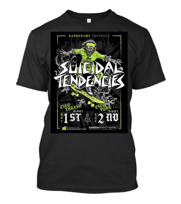 Suicidal Tendencies Cyco Thrash And Punk Night Southern California Concert November 1st And 2nd 2024 GardenAmp Theatre T-Shirt