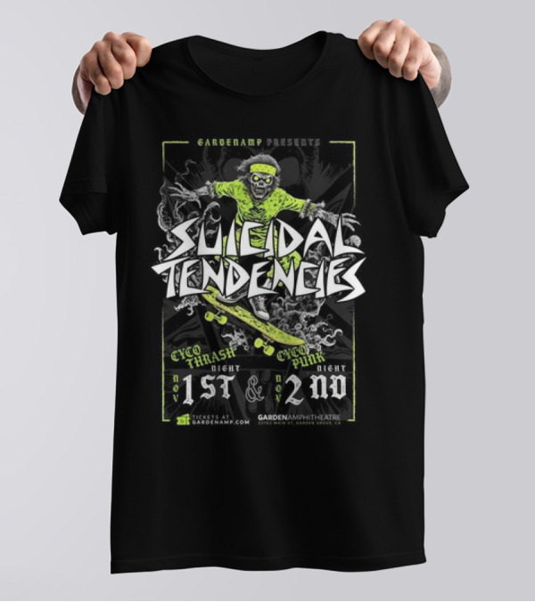 Suicidal Tendencies Cyco Thrash And Punk Night Southern California Concert November 1st And 2nd 2024 GardenAmp Theatre T-Shirt