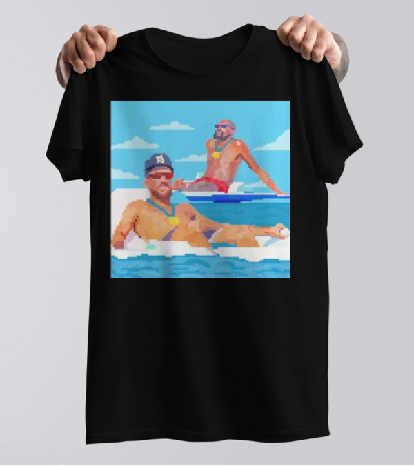 Summer Chillin Devin Booker Devin Booker Pixels Pool Float Retro Pixel Art Suns Player T-Shirt