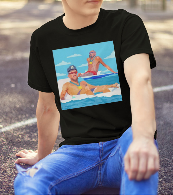 Summer Chillin Devin Booker Devin Booker Pixels Pool Float Retro Pixel Art Suns Player T-Shirt