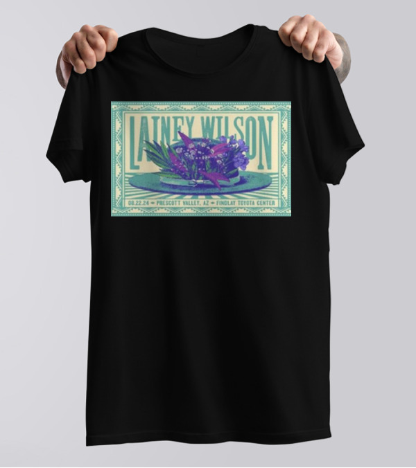 Lainey Wilson Prescott Valley AZ Findlay Toyota Center Aug 22 T-Shirt