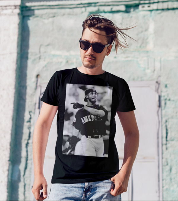Mina Kimes Wearing Ken Griffey Jr. Baseball America Jersey T-Shirt
