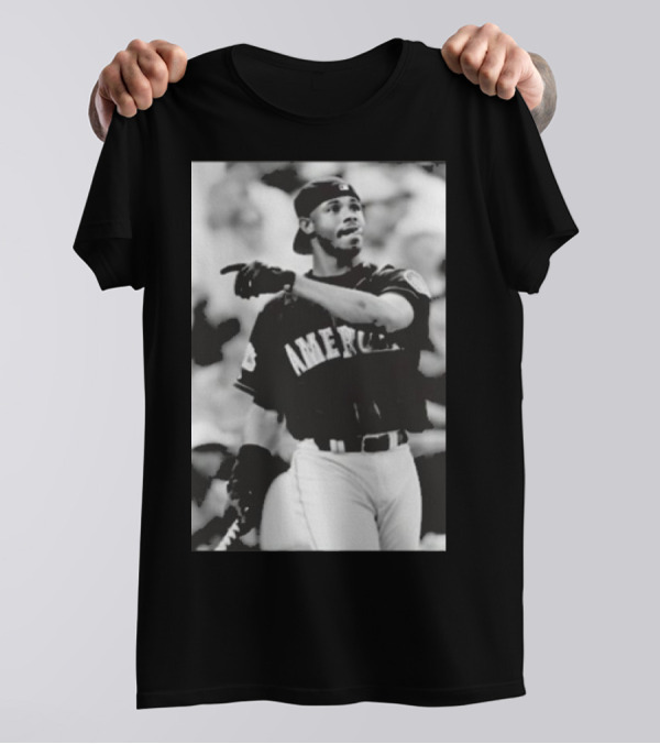 Mina Kimes Wearing Ken Griffey Jr. Baseball America Jersey T-Shirt