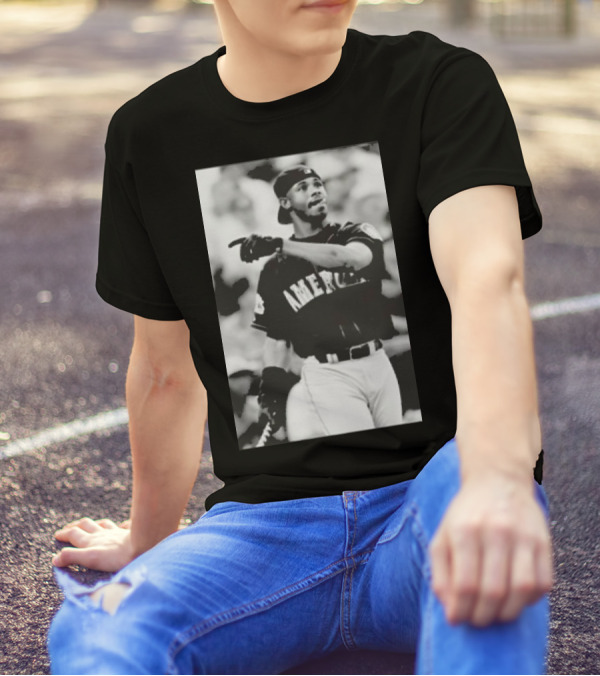 Mina Kimes Wearing Ken Griffey Jr. Baseball America Jersey T-Shirt