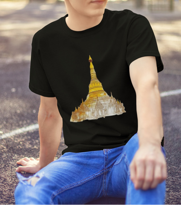 Neuschwanstein Castle Myanmar Pagoda T-Shirt