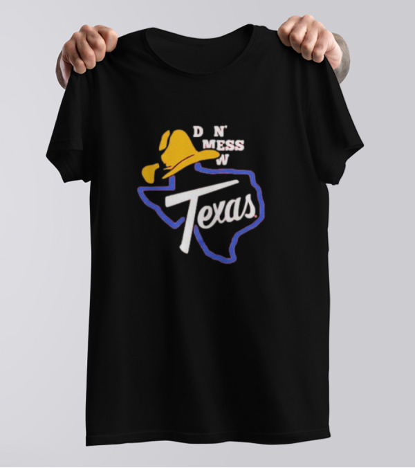 Don’t Mess With Texas Cowboy Hat Map Outline T-Shirt