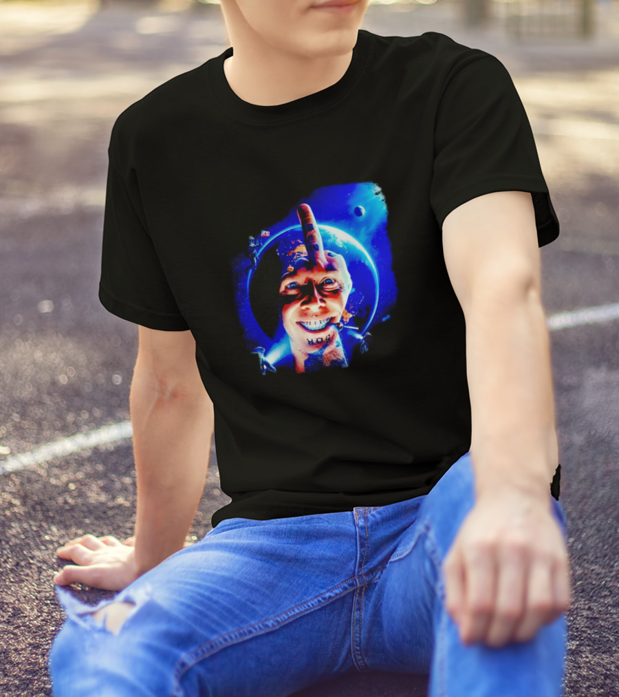 HOG Tom Middle Finger Space Grin T-Shirt