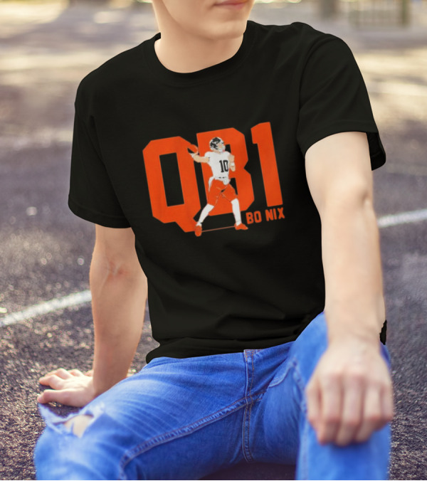 QB1 Bo Nix Denver Broncos Collection T-Shirt