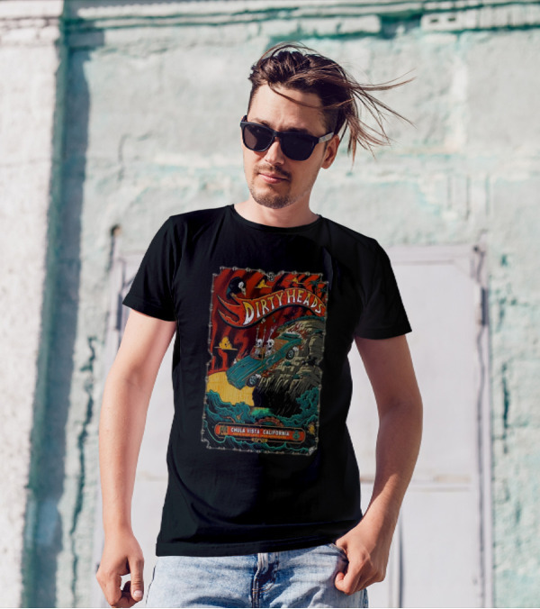 Dirty Heads Live At Chula Vista California August 24 2024 Skull And Surf T-Shirt