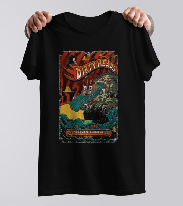 Dirty Heads Live At Chula Vista California August 24 2024 Skull And Surf T-Shirt