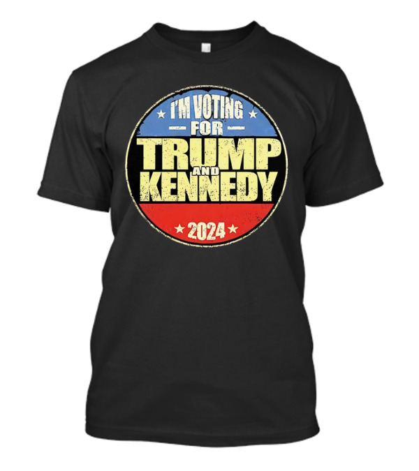 I’m Voting For Trump And Kennedy 2024 Stars And Stripes Badge T-Shirt
