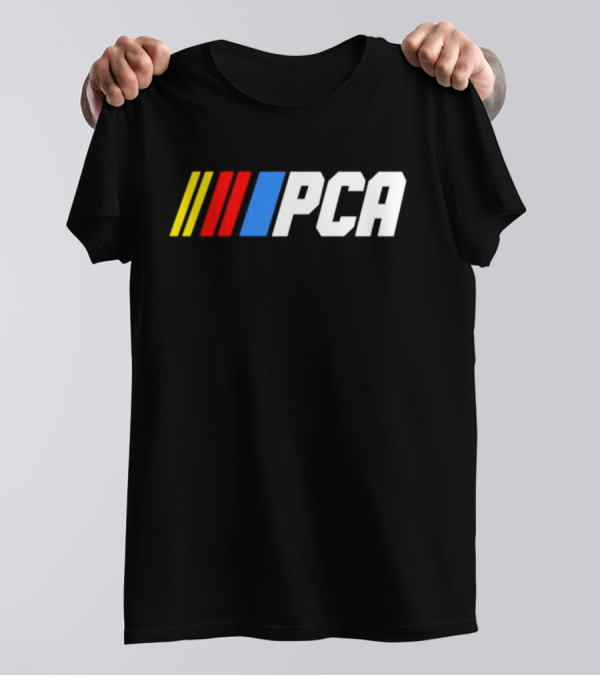 PCA NASCAR Racing Logo Style With Color Stripes T-Shirt