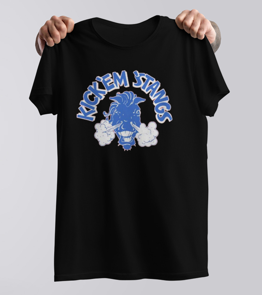 SMU Kick 'Em Stangs Angry Mustang T-Shirt