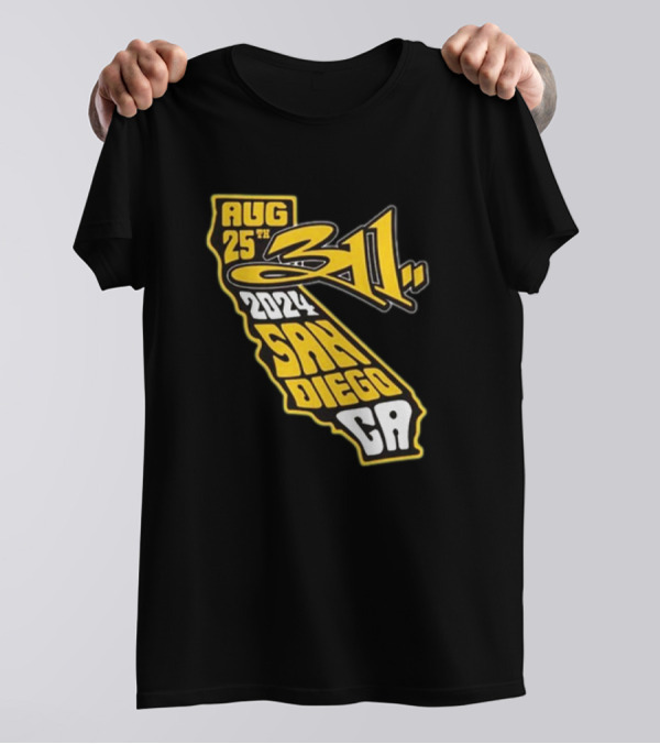 311 San Diego CA August 25 2024 Tour California Shape T-Shirt