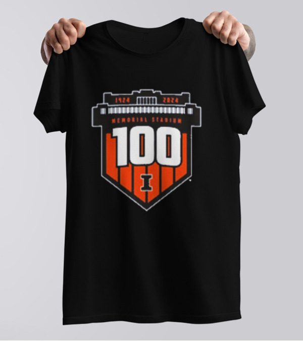 1924 2024 Memorial Stadium 100 Illinois Fighting Illini Football T-Shirt