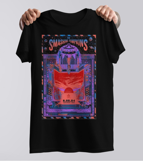 The Smashing Pumpkins 8.22.24 Cincinnati Ohio Retro-Future Cosmic Tour T-Shirt