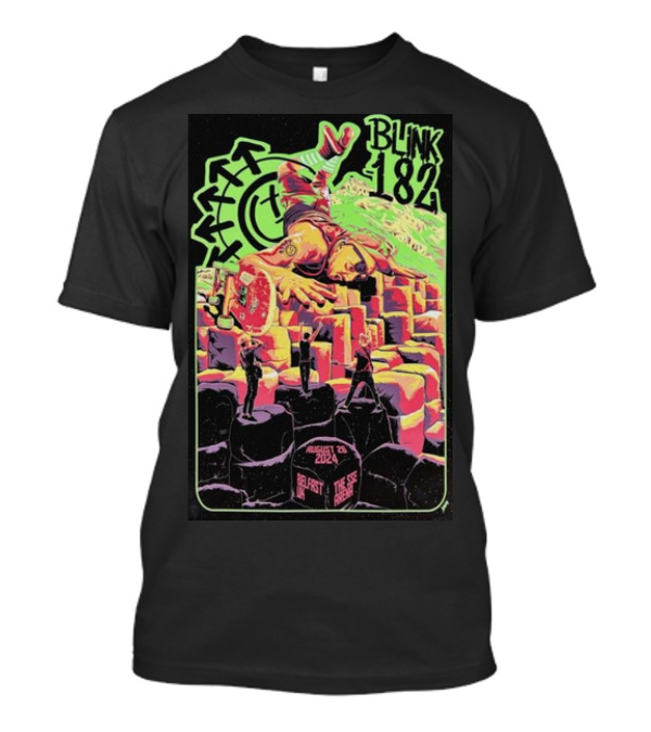 Blink-182 Belfast UK August 26 2024 Tour Giant's Causeway T-Shirt
