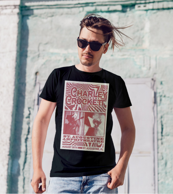 Charley Crockett St. Augustine Amphitheatre August 26th 2024 St. Augustine FL T-Shirt
