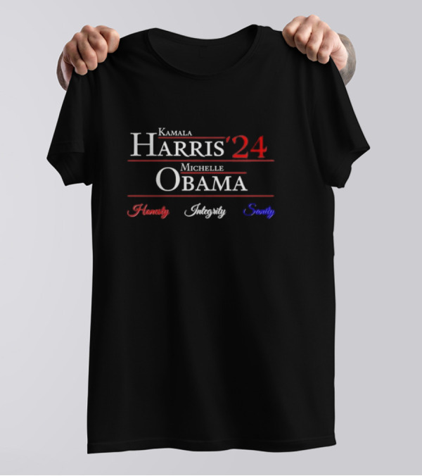 Kamala Harris Michelle Obama 2024 Honesty Integrity Sanity T-Shirt
