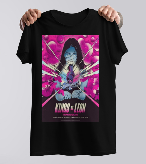 Kings Of Leon Phantogram Concert Greek Theatre Berkeley CA August 25th T-Shirt