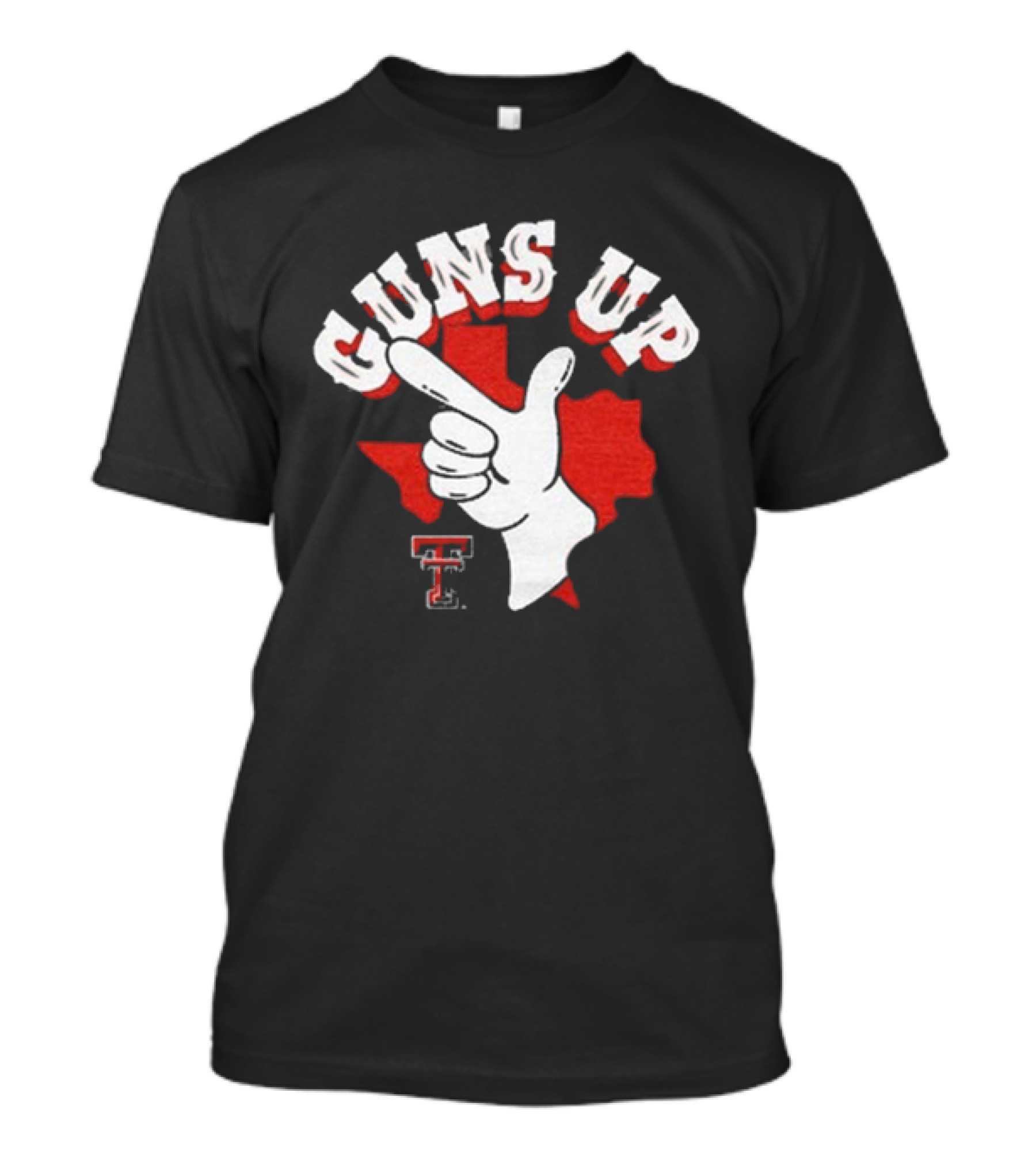 Texas Tech Guns Up 2024 Red Raider Spirit Hand T-Shirt