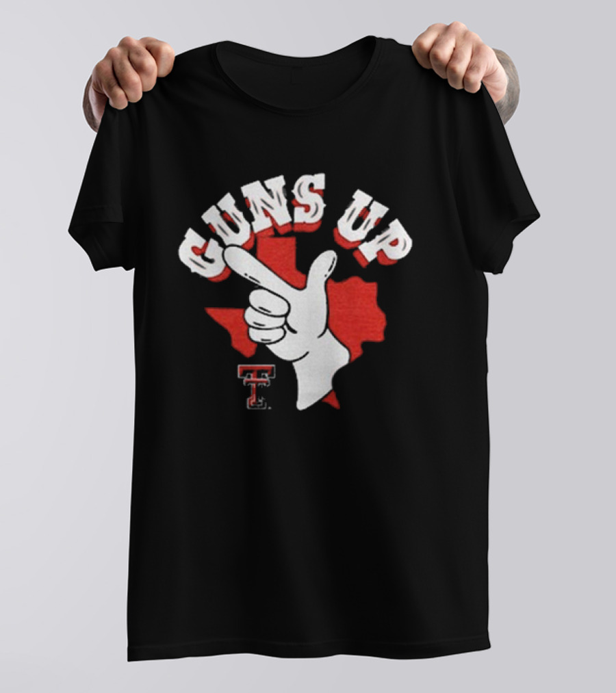 Texas Tech Guns Up 2024 Red Raider Spirit Hand T-Shirt