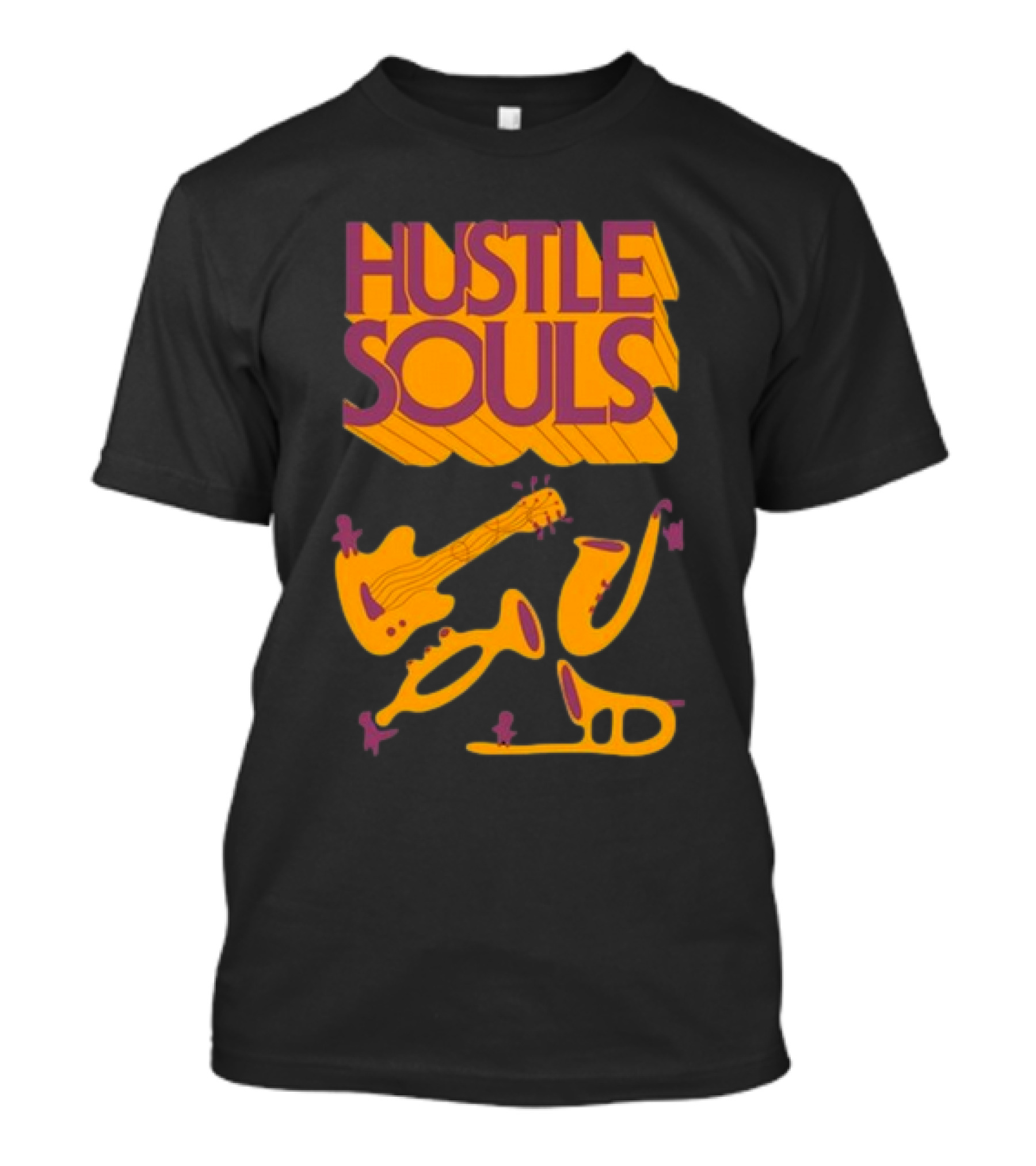 Hustle Souls 2024 Guitar Saxophone Trumpet Trombone T-Shirt