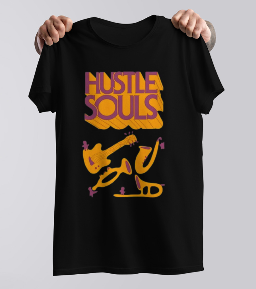 Hustle Souls 2024 Guitar Saxophone Trumpet Trombone T-Shirt