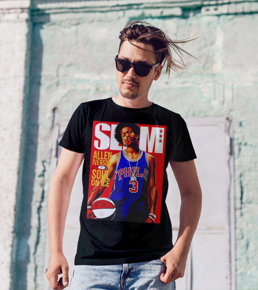 Allen Iverson SLAM Magazine Philly 3 Soul On Ice T-Shirt