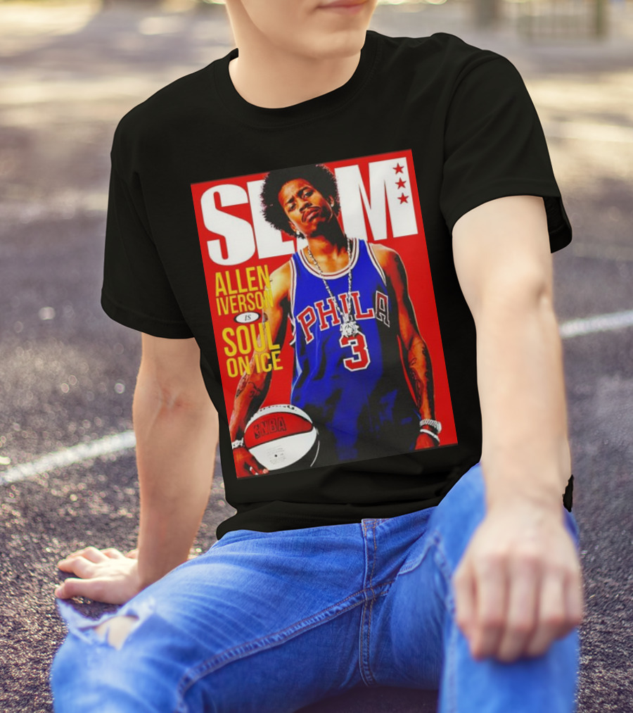 Allen Iverson SLAM Magazine Philly 3 Soul On Ice T-Shirt