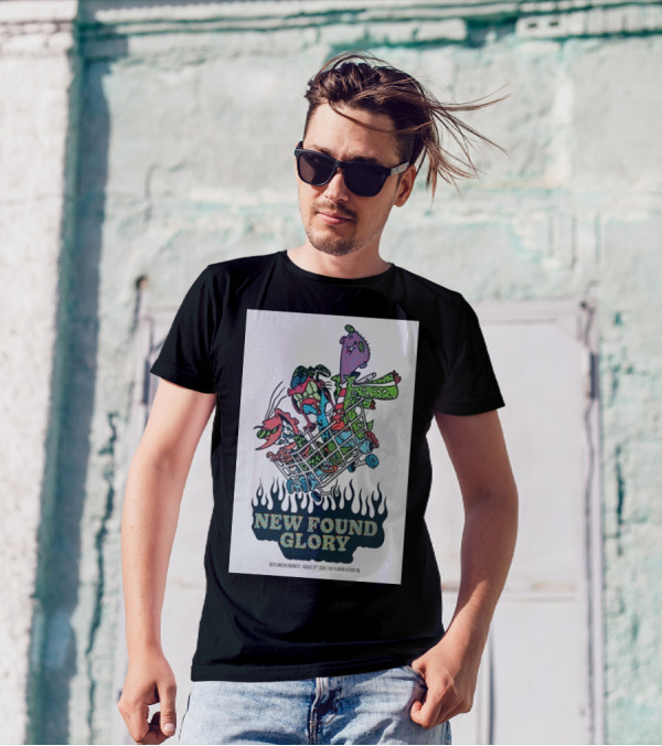 New Found Glory Concert August 27th 2024 The Fillmore Detroit MI Rugrats Characters In Shopping Cart T-Shirt