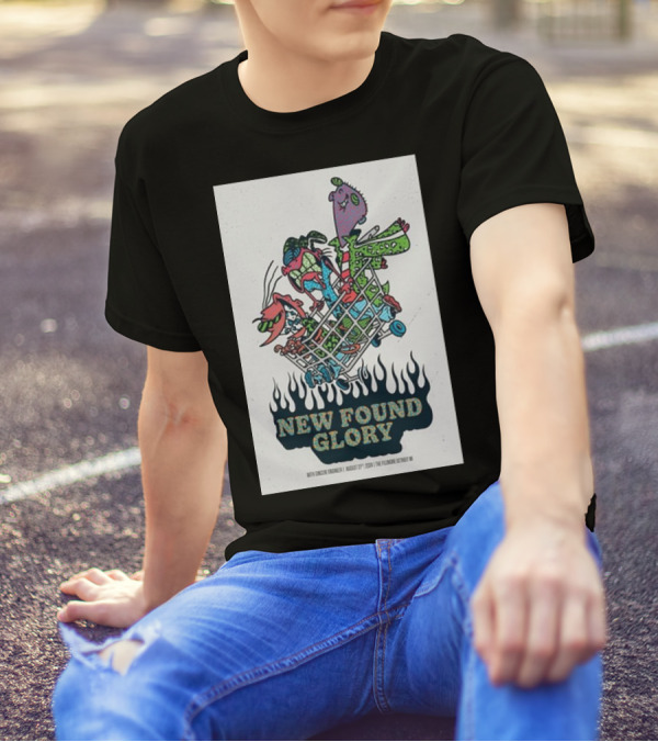 New Found Glory Concert August 27th 2024 The Fillmore Detroit MI Rugrats Characters In Shopping Cart T-Shirt