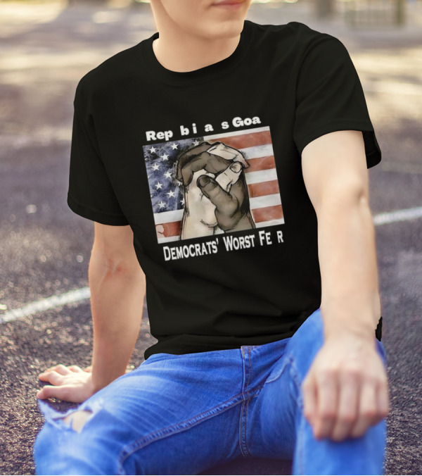 Republicans Goal Democrats' Worst Fear American Flag Handshake T-Shirt