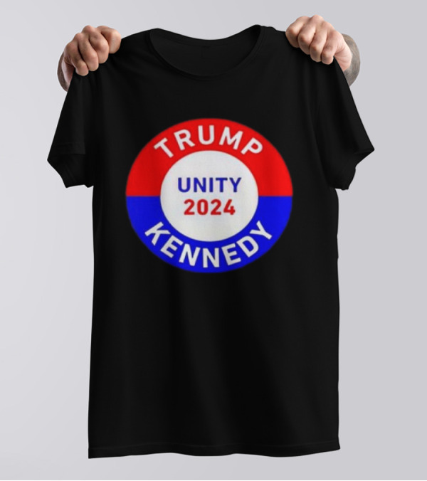 Trump Kennedy Unity 2024 Emblem With Red White And Blue Circular Motif T-Shirt