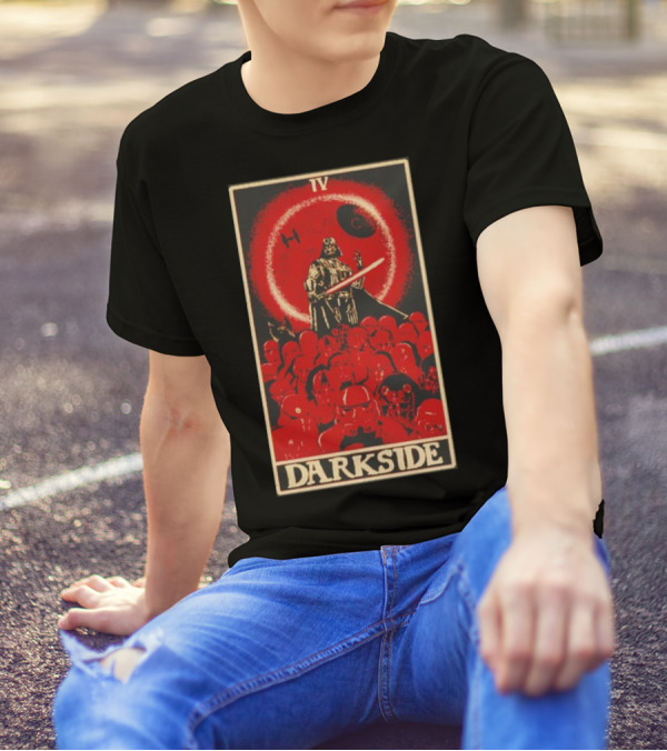 Darkside Tarot Card IV Darth Vader Death Star Stormtroopers T-Shirt