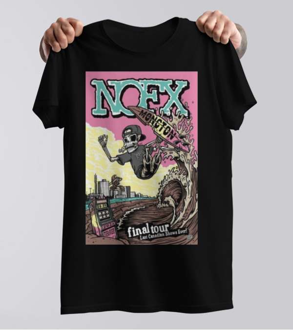 NOFX Final Tour Moncton Last Canadian Shows Ever Aug 28 29 2024 Hotel Casino New Brunswick T-Shirt
