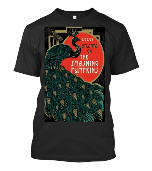 The Smashing Pumpkins Atlanta GA August 28 2024 Peacock Art Nouveau T-Shirt