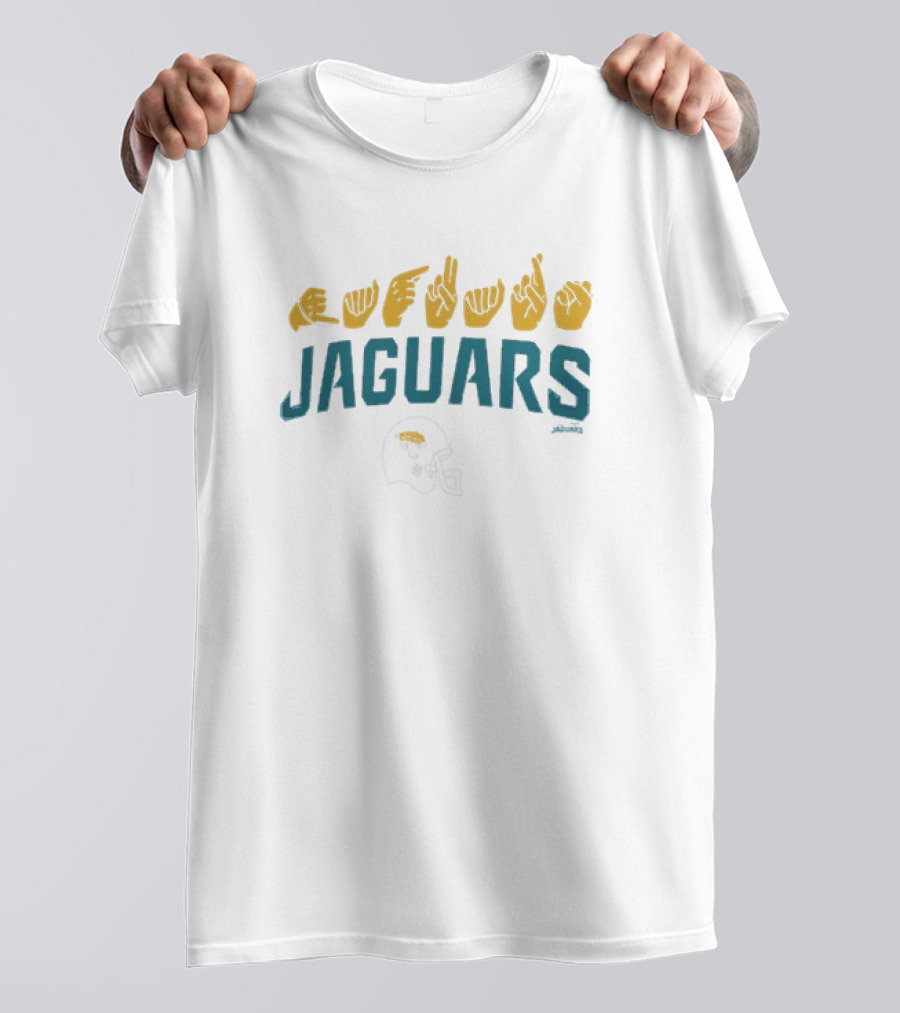 Jacksonville Jaguars NFL ASL Love Sign American Sign Language T-Shirt
