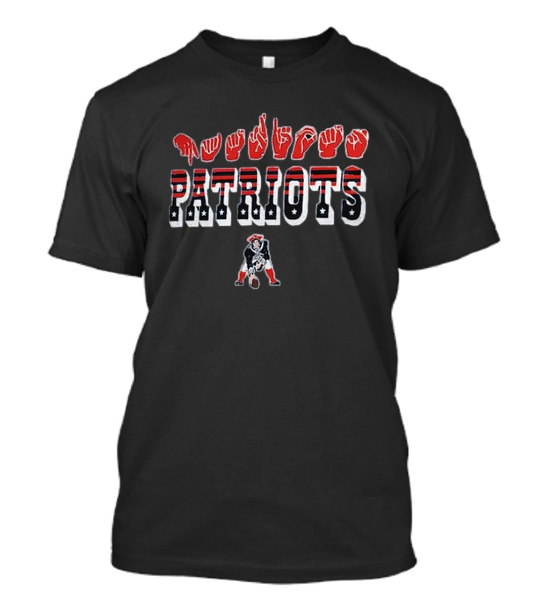 New England Patriots ASL Love Sign NFL Homage American Sign Language T-Shirt