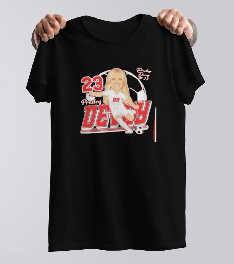 Presley Devey 23 New Mexico Forward Soccer Signature T-Shirt