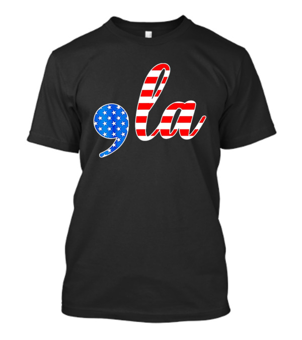 Kamala Harris 2024 President Comma La America Flag T-Shirt