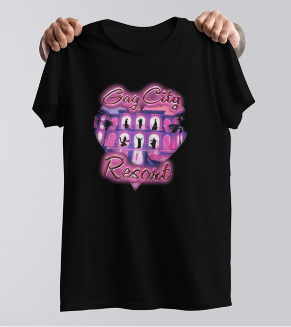 Gag City Resort Heart Silhouette Scene T-Shirt