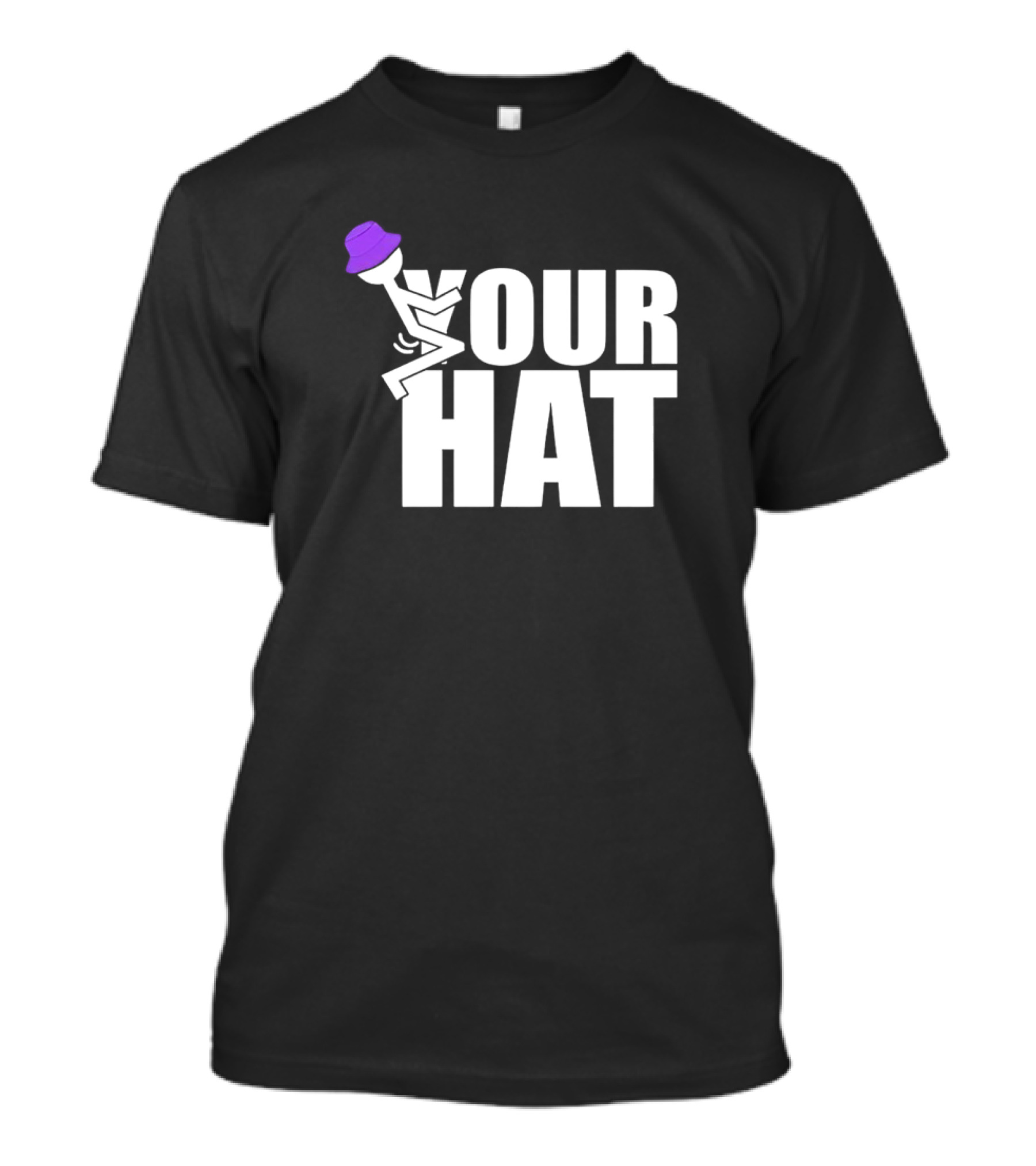 YOUR HAT Purple Bucket Stick Figure Cozy Vibe T-Shirt
