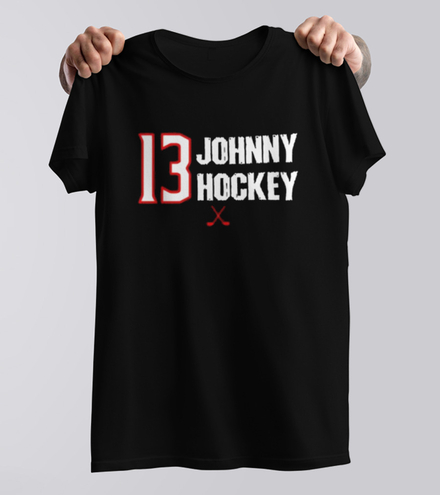13 Johnny Hockey CBJ Artillery Hockey Sticks T-Shirt