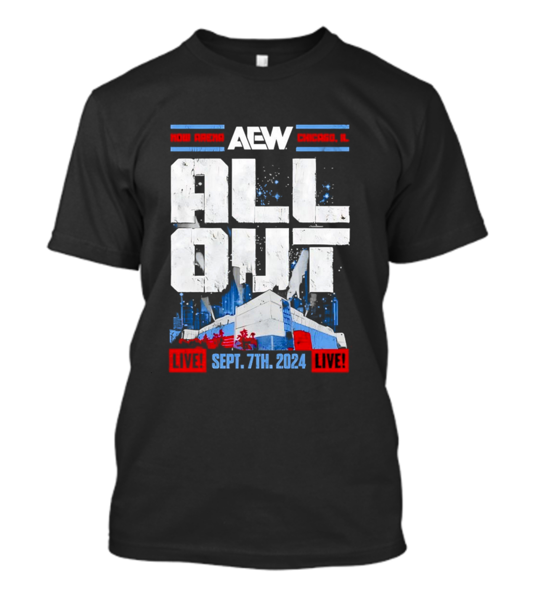 AEW All Out 2024 Vintage NOW Arena Chicago IL Sept 7th 2024 Live T-Shirt