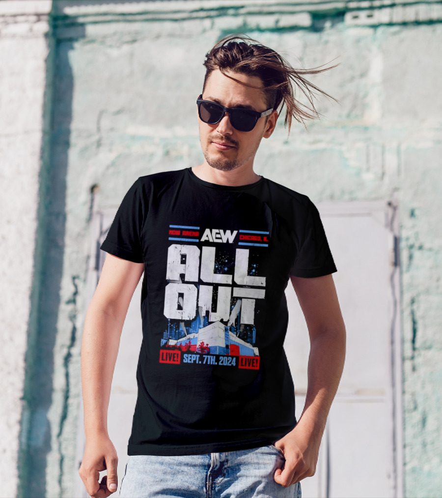 AEW All Out 2024 Vintage NOW Arena Chicago IL Sept 7th 2024 Live T-Shirt