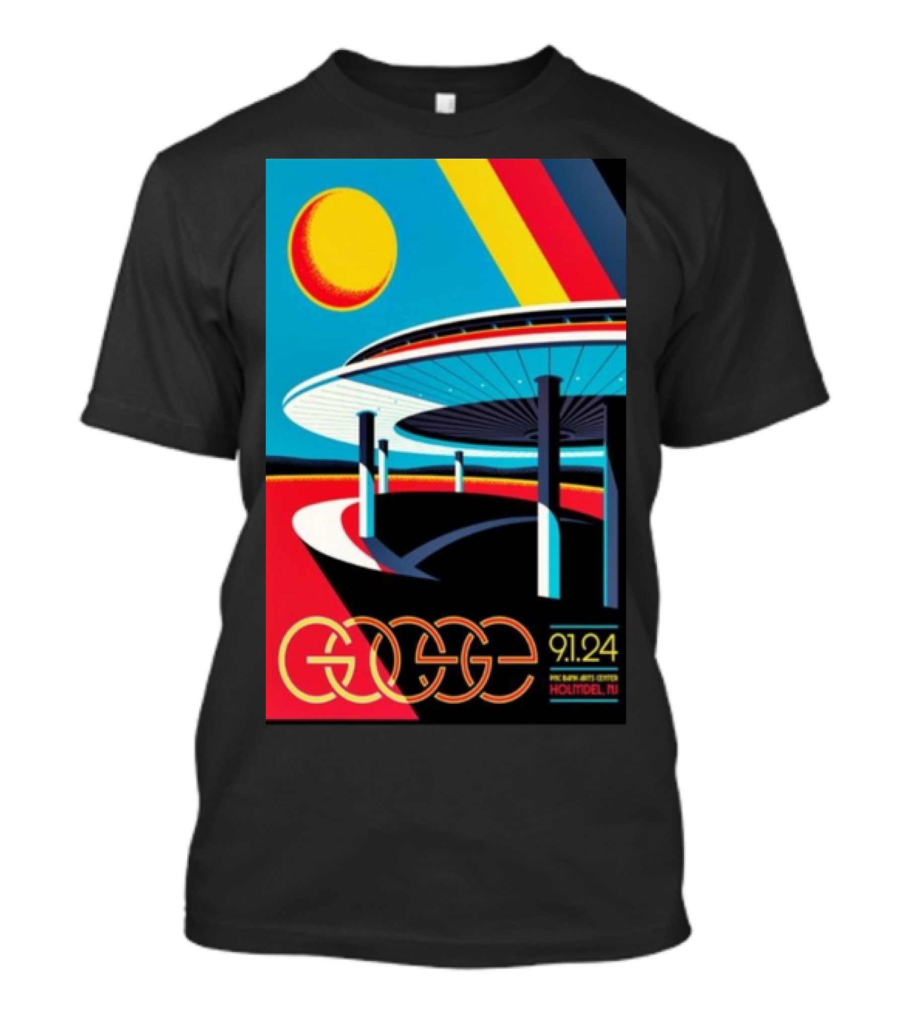 Goose PNC Bank Arts Center Holmdel NJ September 1 2024 Retro Futuristic T-Shirt