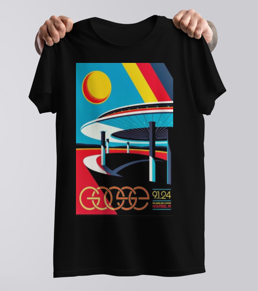 Goose PNC Bank Arts Center Holmdel NJ September 1 2024 Retro Futuristic T-Shirt